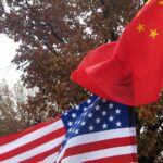 Banderas de China y EEUU