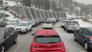 Colapsada la carretera de Navacerrada