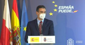 El presidente del Gobierno, Pedro Sánchez, presenta el el Plan de Recuperación, Transformación y Resiliencia de la Economía Española, en Comillas (Cantabria)