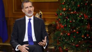 El Rey Felipe VI da su discurso de Nochebuena, en Madrid (España) a 24 de diciembre de 2020