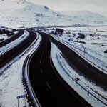 Carreteras en la nevada.