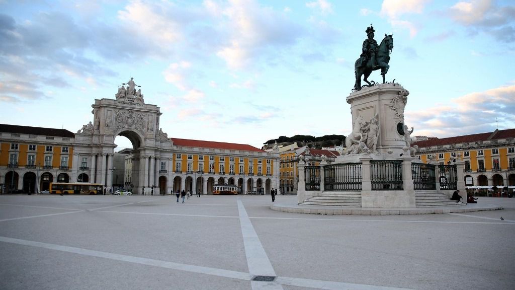 La plaza Terreiro do Paco de la capital de Portugal, Lisboa