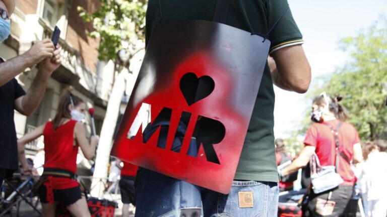 Manifestación de médicos residentes en Madrid el pasado mes de julio.