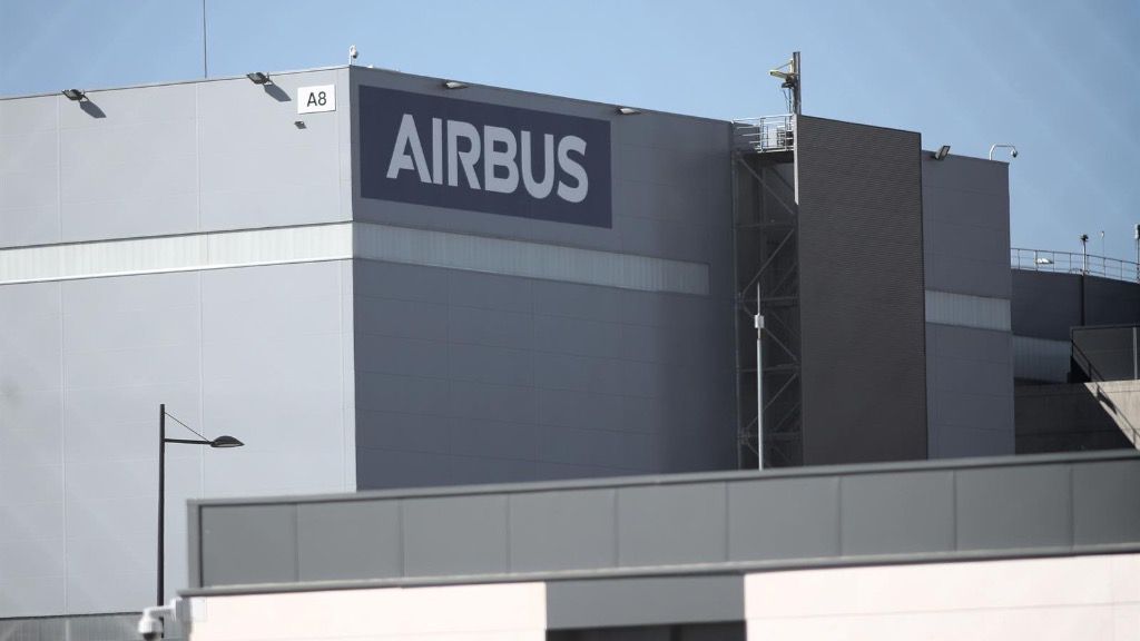 Fachada de la sede de la empresa Airbus en Getafe