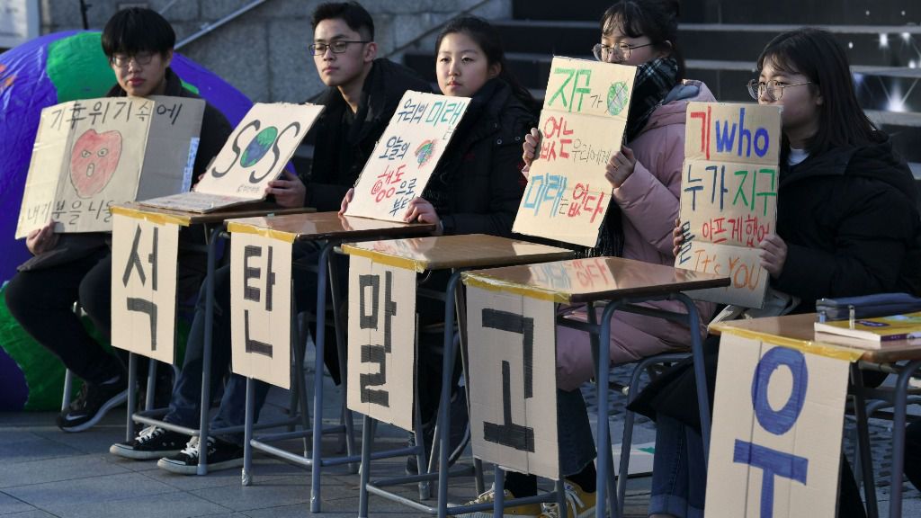 Protestas contra el cambio climático en Corea del Sur
