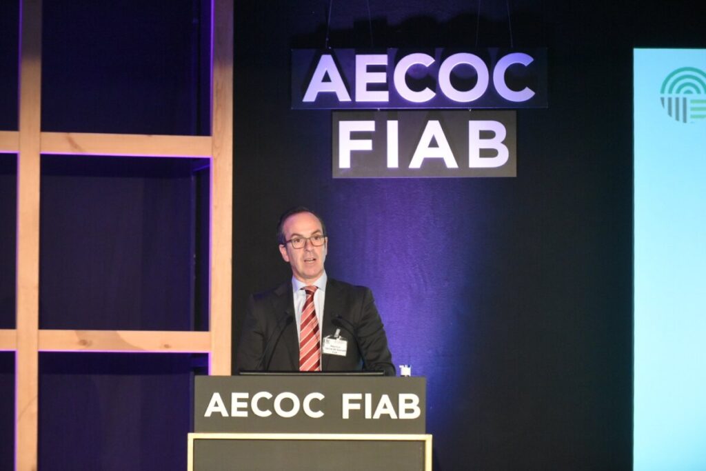 El director general de FIAB, Mauricio García de Quevedo, durante las jornadas de AECOC y Fiab. - AECOC - Archivo