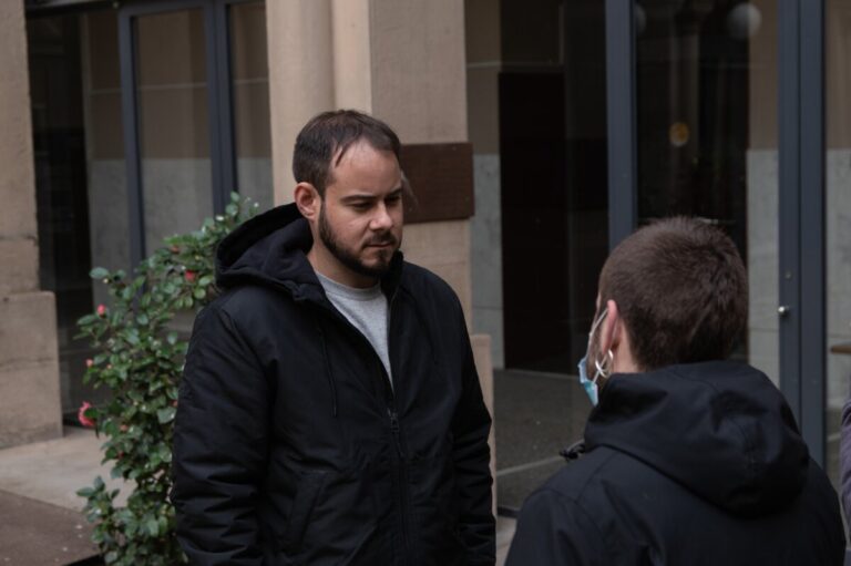 Pablo Hasel en el rectorado de la Universidad de Lleida