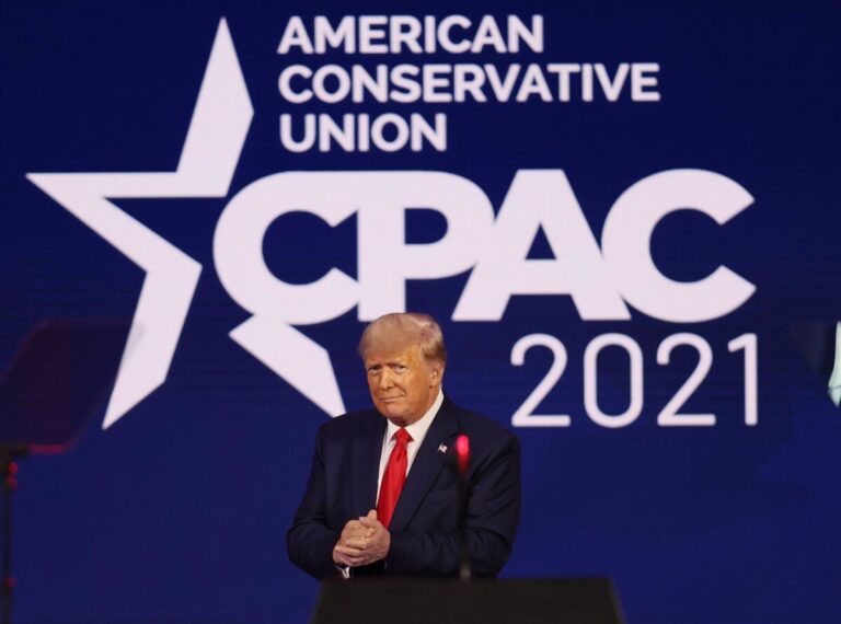 El expresidente estadounidense Donald Trump en la Conferencia de Acción Política Conservadora (CPAC) - JOE RAEDLE