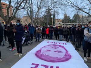 Concentración de apoyo a Pablo Hasel ante el rectorado de la Universitat de Lleida - EUROPA PRESS