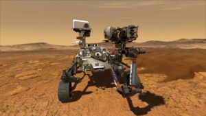 Ilustración del rover Perseverance operando en la superficie de Marte. / NASA/JPL-Caltech