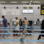 Pasajeros alemanes en el aeropuerto de Palma