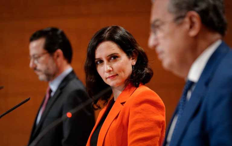 Isabel Díaz Ayuso, Enrique Ossorio y Javier Fernández-Lasquetty