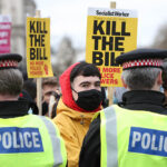 Protesta en Londres contra la propuesta de una ley de seguridad en Reino Unido
