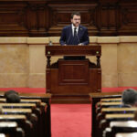 Pere Aragonès en el debate de investidura en el Parlament