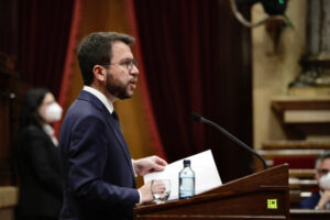 Pere Aragonès en el debate de investidura en el Parlament