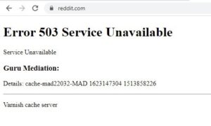 Mensaje de error al intentar acceder a la web de Reddit - PORTALTIC/EP