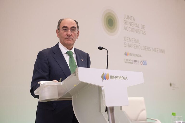 El presidente de Iberdrola, Ignacio Galán, en la junta de la compañía - IBERDROLA