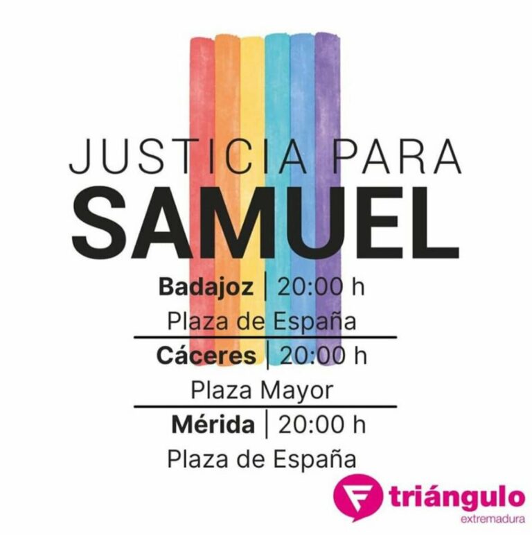 La Fundación Triángulo de Extremadura se suma a las concentraciones por el asesinato de Samuel - FUNDACIÓN TRIÁNGULO