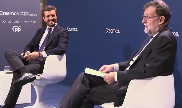 Pablo Casado y Mariano Rajoy