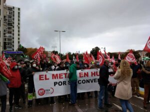 Manifestación en favor de trabajadores del metal en Algeciras. - EUROPA PRESS