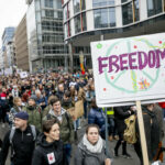 Al menos 70 detenidos en la manifestación europea contra las restricciones por coronavirus en Bruselas