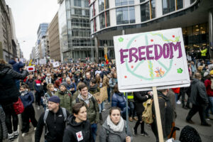 Manifestación contra las restricciones del coronavirus en Bruselas - Hatim Kaghat/BELGA/dpa