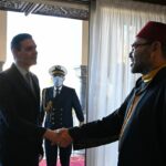 El presidente del Gobierno, Pedro Sánchez, en Rabat donde se reúne con S.M. Mohamed VI. - MONCLOA