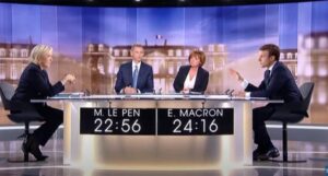 Debate entre Le Pen y Macron