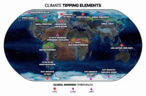 Ubicación de los elementos de inflexión climática. / Earth Commission