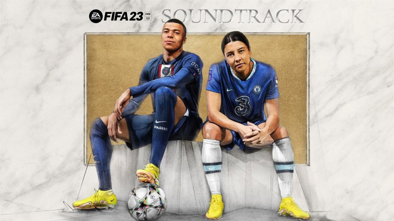 El delantero francés del PSG Kylian Mbappé, portada de la banda sonora del videojuego FIFA 23. - EA SPORTS