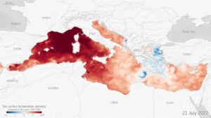 Anomalía de temperatura en el Mediterráneo - ESA