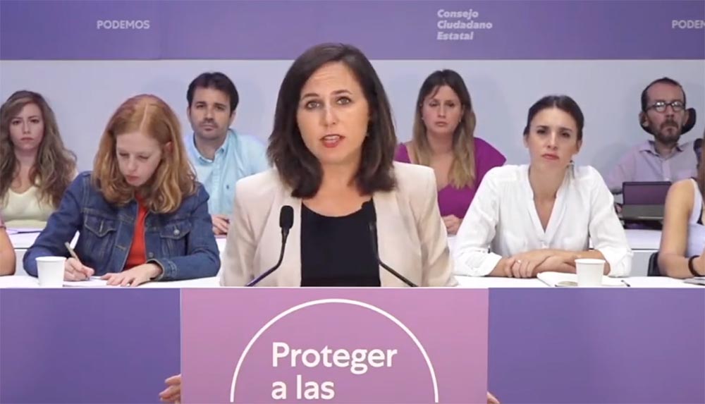 La secretaria general de Podemos y ministra de Derechos Sociales y Agenda 2030, Ione Belarra