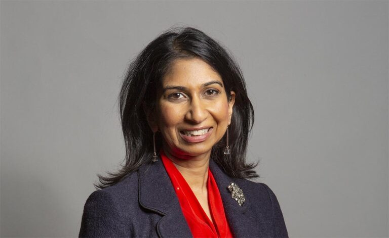 La ministra británica del Interior, Suella Braverman