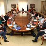 Los ministros del Gobierno antes de una reunión del Ejecutivo | Foto de La Moncloa