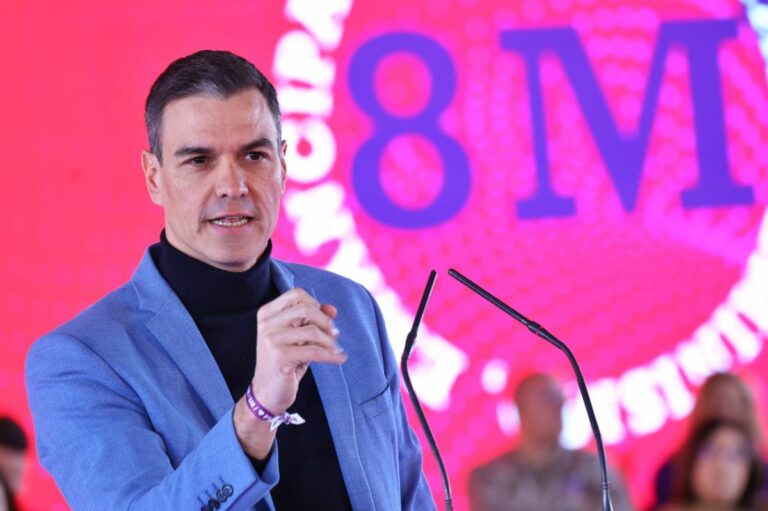 Pedro Sánchez en un momento del acto del PSOE / Foto: PSOE - Eva Ercolanese