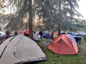acampada de vecinos de San Fernando