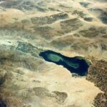 Lago o mar de Salton, en el sur de California (EE UU), fotografiado desde la nave espacial Gemini-5. / NASA