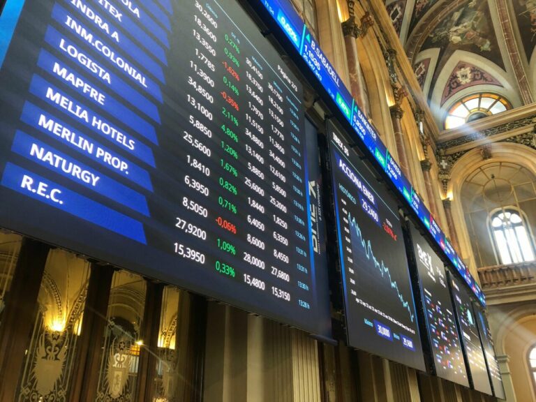 Ticker de cotizaciones de la Bolsa de Madrid