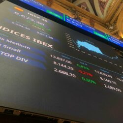 Ticker de cotizaciones de la Bolsa de Madrid