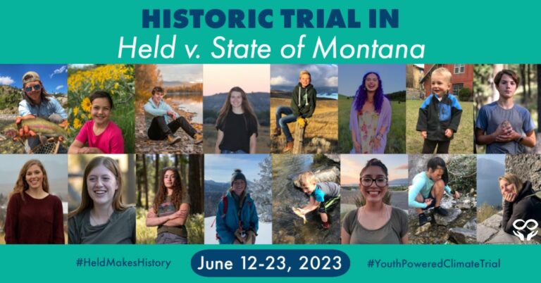 Cartel de la demanda juvenil 'Held v. State of Montana'