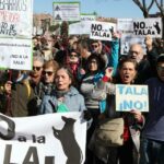 Manifestación contra la tela de árboles en Madrid Río / Foto: Ecologistas en Acción