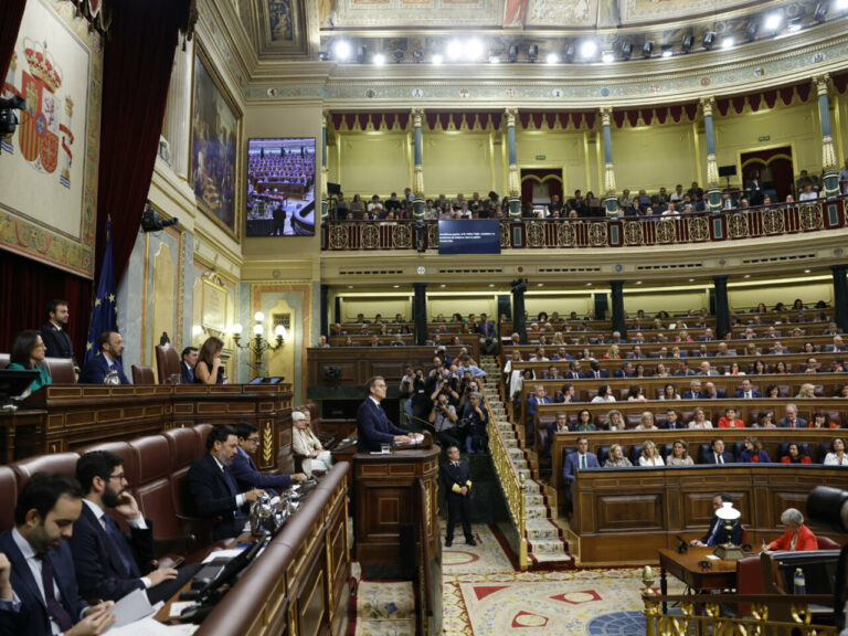 Imagen del debate de investidura de la candidatura de Alberto Núñez Feijóo