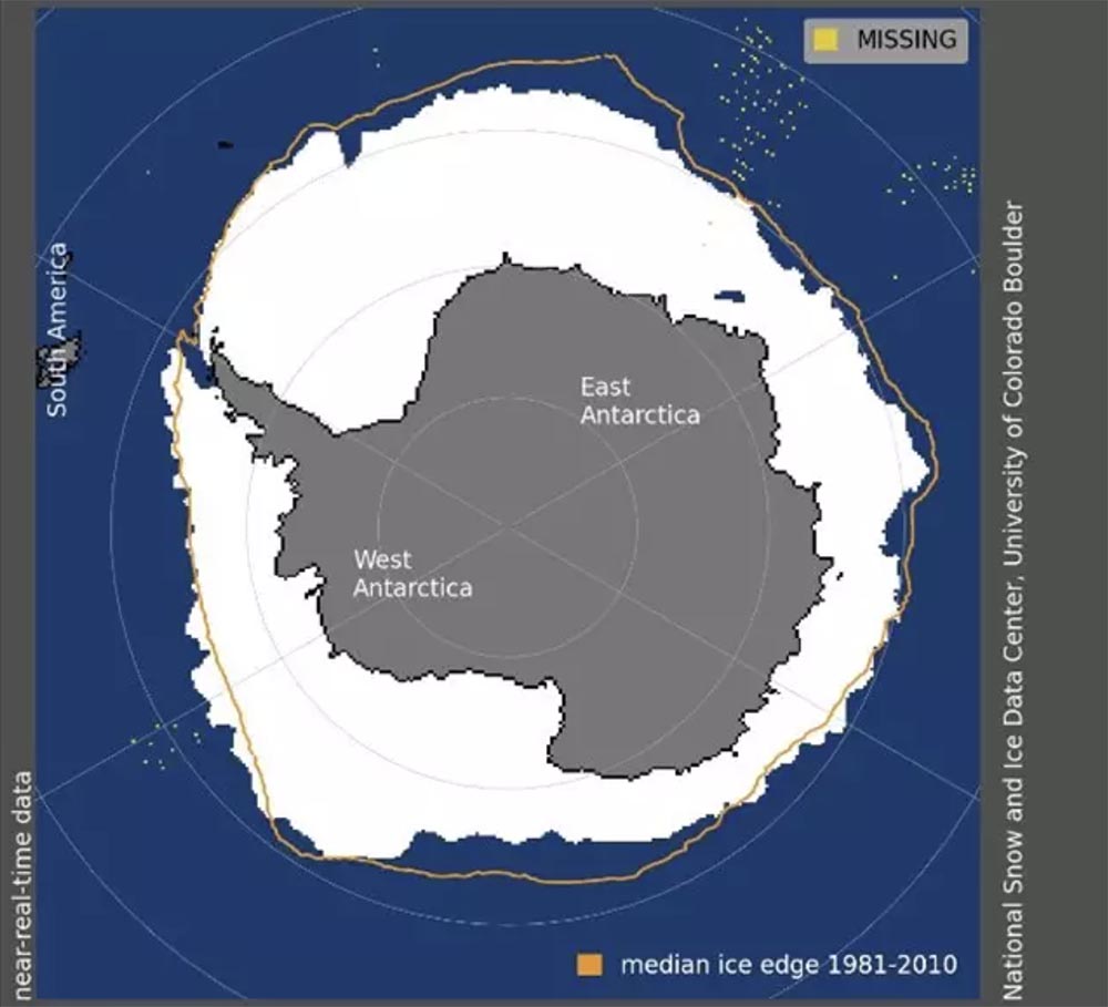 La Antártida reduce a mínimos su máxima expansión anual de hielo marino El 10 de septiembre, el hielo marino de la Antártida probablemente alcanzó su extensión máxima anual, con 16,96 millones de kilómetros cuadrados, la extensión menor desde que hay registros, 1979. Leer más: https://www.europapress.es/ciencia/cambio-climatico/noticia-antartida-reduce-minimos-maxima-expansion-anual-hielo-marino-20230926105041.html (c) 2023 Europa Press. Está expresamente prohibida la redistribución y la redifusión de este contenido sin su previo y expreso consentimiento. 