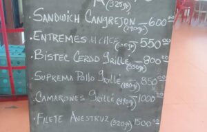 menu cuba