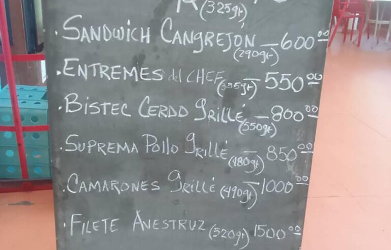 menu cuba