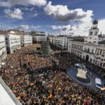 Imagen de la manifestación en la Puerta del Sol