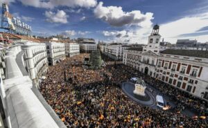 Imagen de la manifestación en la Puerta del Sol