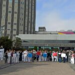 Imagen de una de las protestas en el Hospital La Paz ante la situación de la UCI Pediátrica