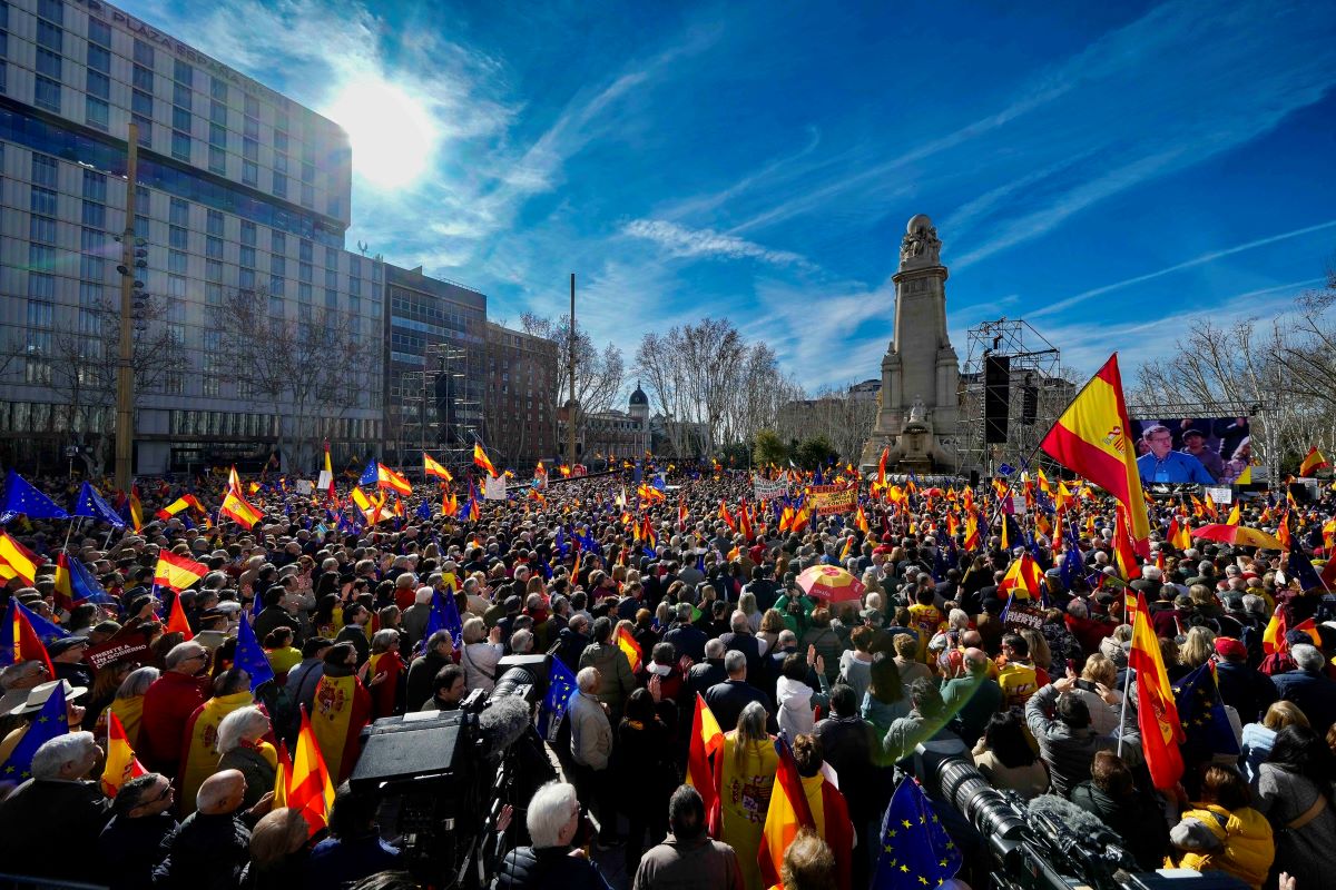 Imagen de la manifestación del PP en Madrid. (Foto: PP) manifestación del PP