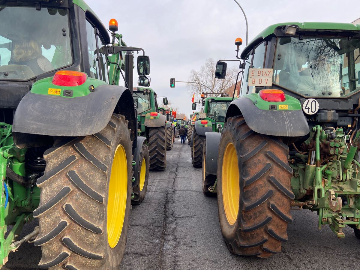 Imagen de las protestas de los agricultores ASAJA 2